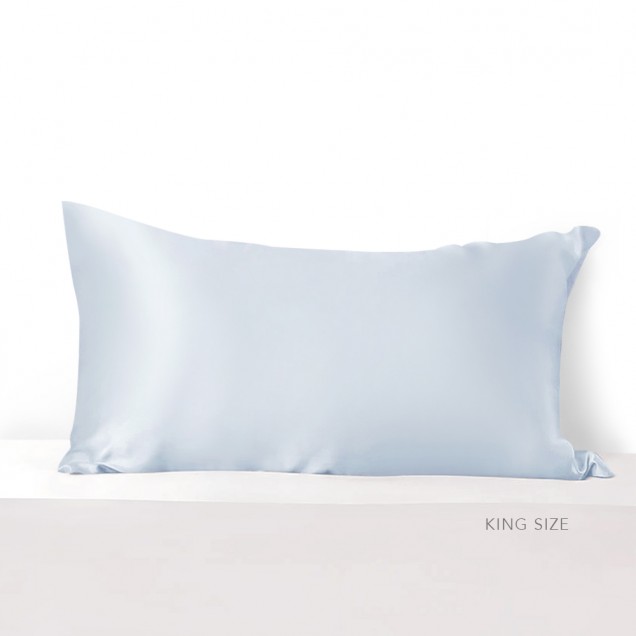 Alice Blue 22 Momme Mulberry Silk Pillowcase with Hidden Zipper Canada