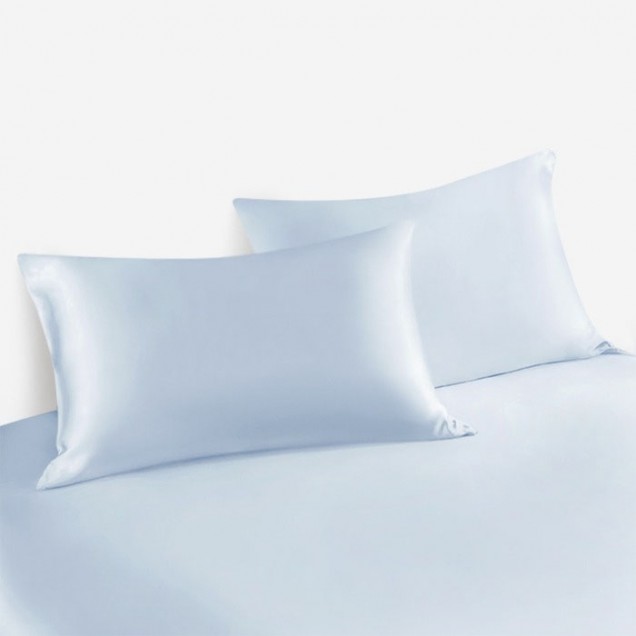 Baby Blue 22 Momme Mulberry Silk Pillowcase with Hidden Zipper Canada