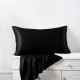 Black 22 Momme Mulberry Silk Pillowcase with Hidden Zipper Canada