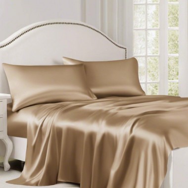 Cappuccino 22 Momme Mulberry Silk Flat Sheet Canada