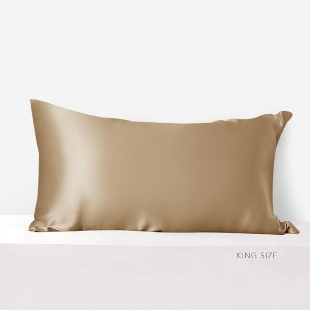 Cappuccino 22 Momme Mulberry Silk Pillowcase with Hidden Zipper Canada