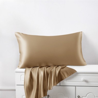 Cappuccino 22 Momme Mulberry Silk Pillowcase with Hidden Zipper Canada