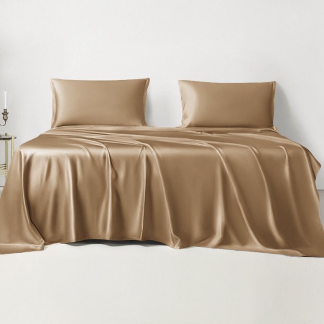 Cappuccino 22 Momme Mulberry Silk Sheet Set Canada