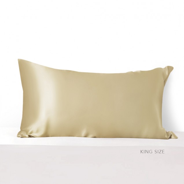 Champagne 22 Momme Mulberry Silk Pillowcase with Hidden Zipper Canada