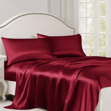 Claret 22 Momme Mulberry Silk Flat Sheet Canada