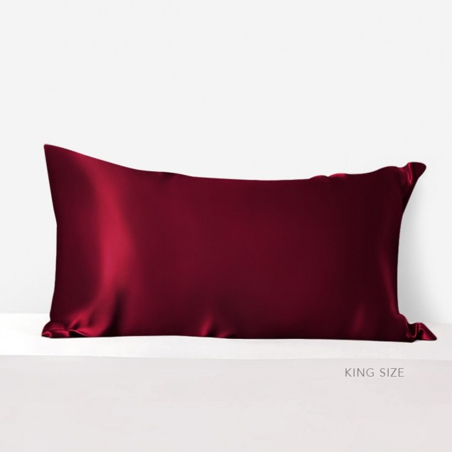 Claret 22 Momme Mulberry Silk Pillowcase with Hidden Zipper Canada