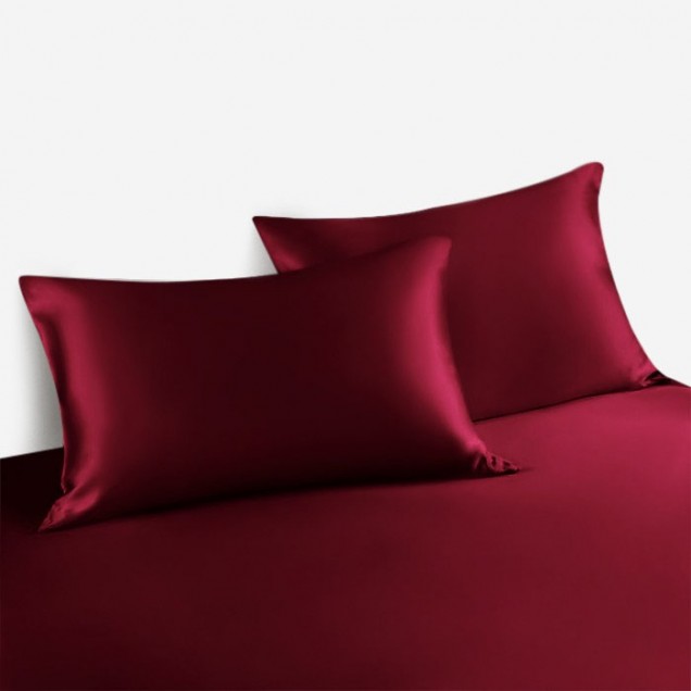 Claret 22 Momme Mulberry Silk Pillowcase with Hidden Zipper Canada