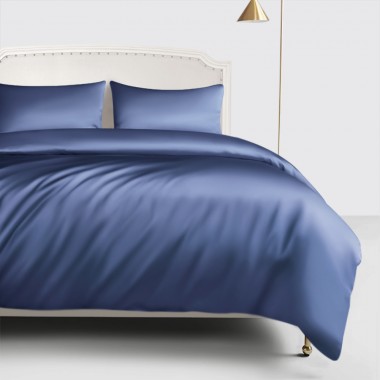 Dark Blue 22 Momme Mulberry Silk Duvet Cover Canada