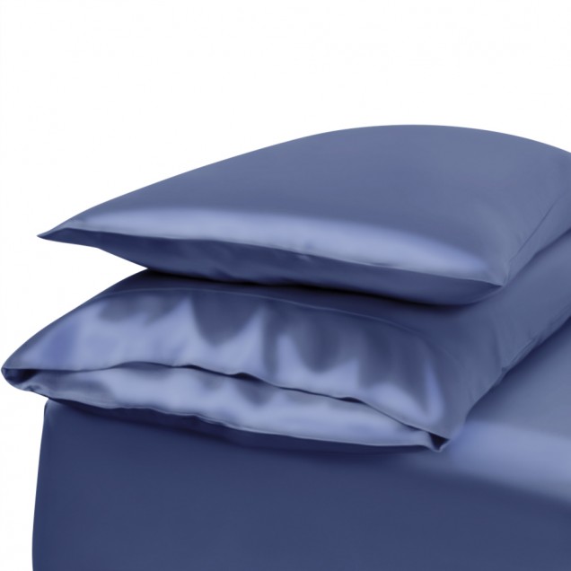 Dark Blue Envelope 22 Momme Mulberry Silk Pillowcase Canada