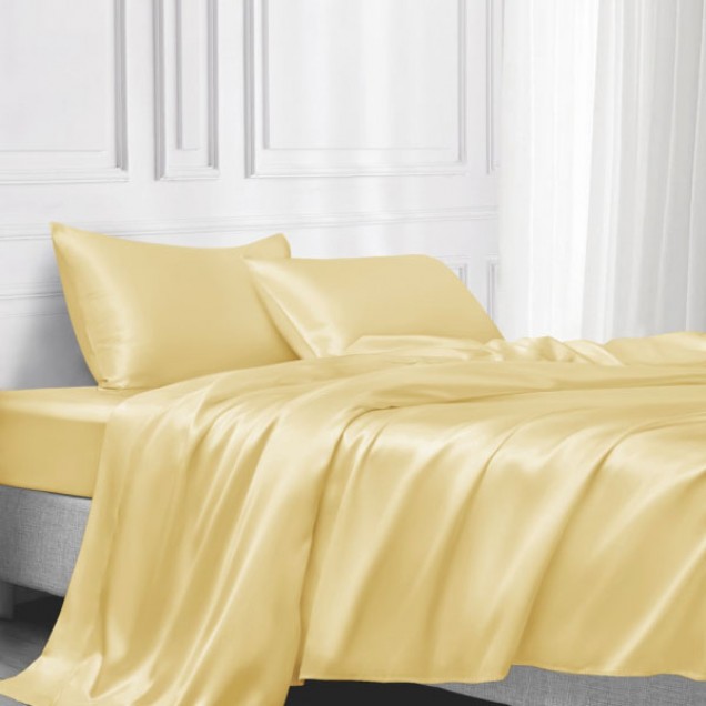 Gold 22 Momme Mulberry Silk Flat Sheet Canada