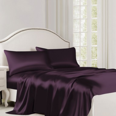 Grape 22 Momme Mulberry Silk Flat Sheet Canada