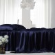 Navy 22 Momme Mulberry Silk Sheet Set Canada