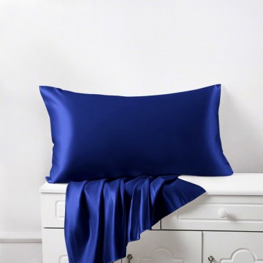 Royal Blue 22 Momme Mulberry Silk Pillowcase with Hidden Zipper Canada