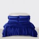 Royal Blue 3 PCS 22 Momme Mulberry Silk Duvet Cover Set Canada