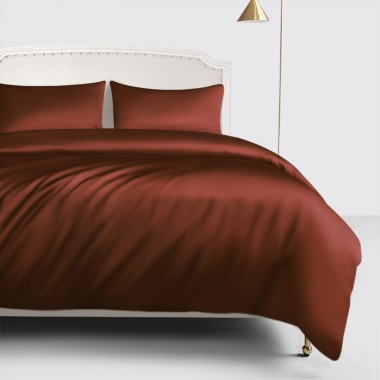 Rust Red 22 Momme Mulberry Silk Duvet Cover Canada