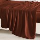 Rust Red 22 Momme Mulberry Silk Sheet Set Canada