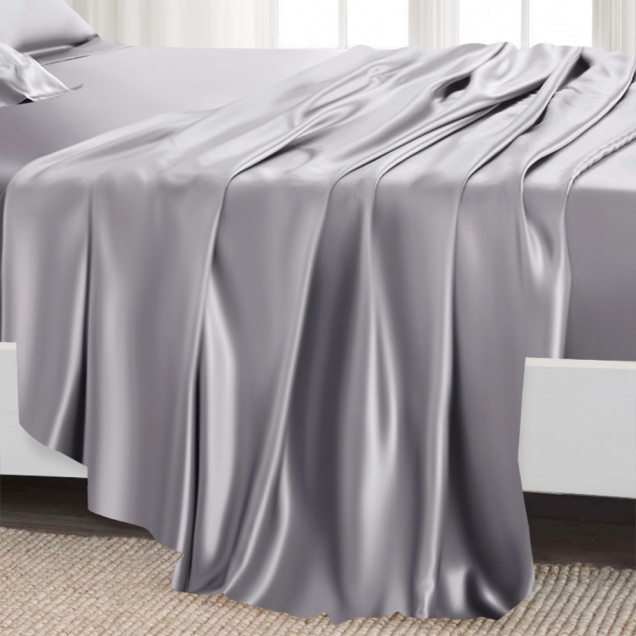 Silver 22 Momme Mulberry Silk Sheet Set Canada