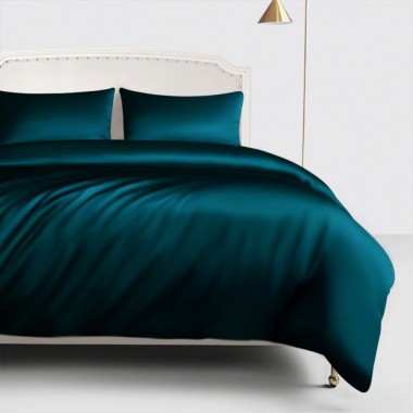 Teal 22 Momme Mulberry Silk Duvet Cover Canada