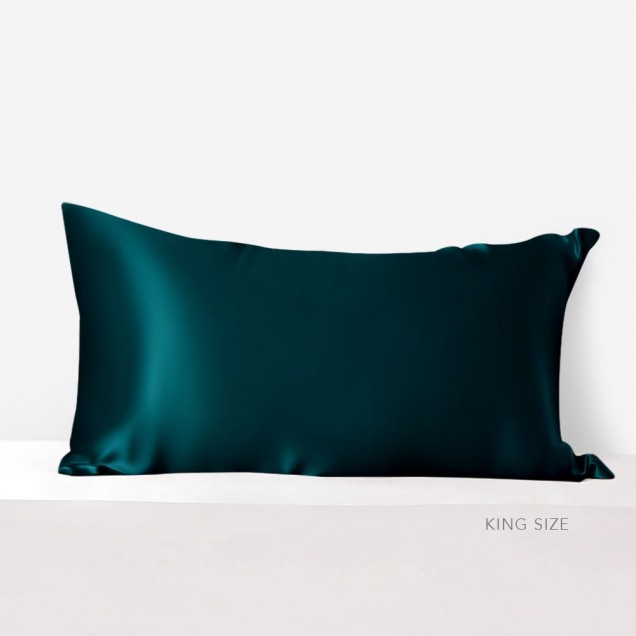 Teal 22 Momme Mulberry Silk Pillowcase with Hidden Zipper Canada