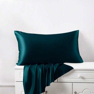 Teal 22 Momme Mulberry Silk Pillowcase with Hidden Zipper Canada