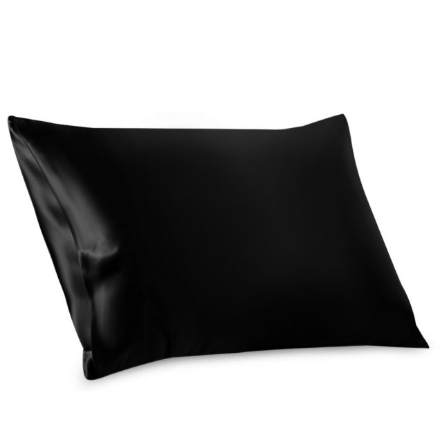 Two Piece Silk Gift Set Black Pillowcase & Eye Mask Canada