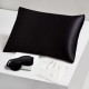 Two Piece Silk Gift Set Black Pillowcase & Eye Mask Canada